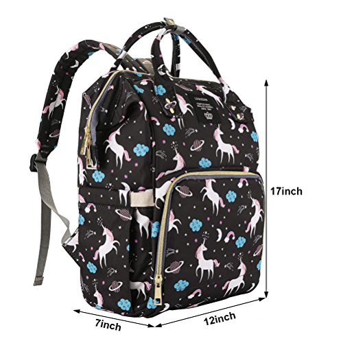 Fewofj Unicorn Diaper Bag Backpack, Women Waterproof Travel Nappy Bag For Baby Care #TOP5