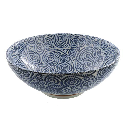 EAST table(イーストテーブル) 麺鉢 大 1,500cc 古染たこ唐草 和食器 21.2cm 日本製 レンジ対応 食洗機対応 丼 鉢 sn-D1-4013-0
