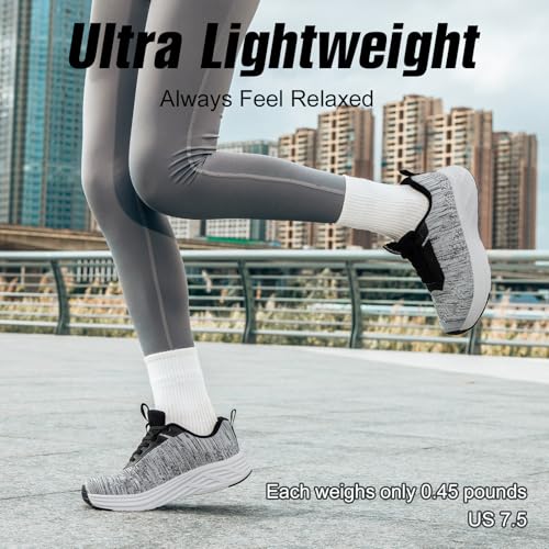 Image of Wide Toe Box Shoes Women Sneakers Extra Wide Width Arch Support Non-Slip Tennis Athletic Ultralight Running Shoes for Women Walking Diabetic Plantar Fasciitis Footwear 6-12