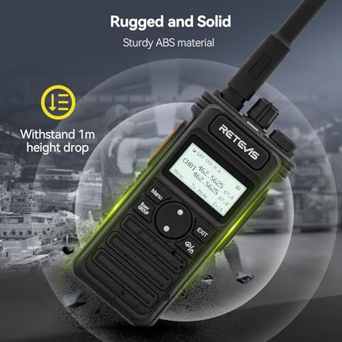 Retevis RT86S (2nd Gen RT86) Walkie Talkie Long Range,Professional 2 Way Radio with Mic,Heavy Duty,Group Call,NOAA,LCD Screen,Type-C,Two Way Radios for Adults Logistics Construction Industrial(4 Pack) by Retevis - Image 7