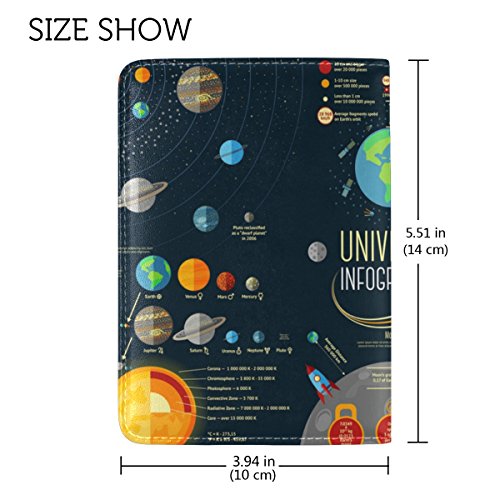 Cooper Girl Cartoon Solar System Planets Passport Cover Holder Case Leather Protector For Men Women Kid #TOP2