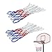 Rete da Basket,Confezione da 2 Pezzi di Ricambio Netto per Pallacanestro Accessori A Rete per Canestro da Basket Tricolore in Nylon Intrecciato per Gli Sport all'Aria Aperta