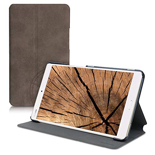kwmobile Cover Compatibile con Huawei MediaPad M3 8.4 - Custodia Protettiva Simil-Pelle camoscio per Tablet - Copertina Sottile Tab - Stand-Case