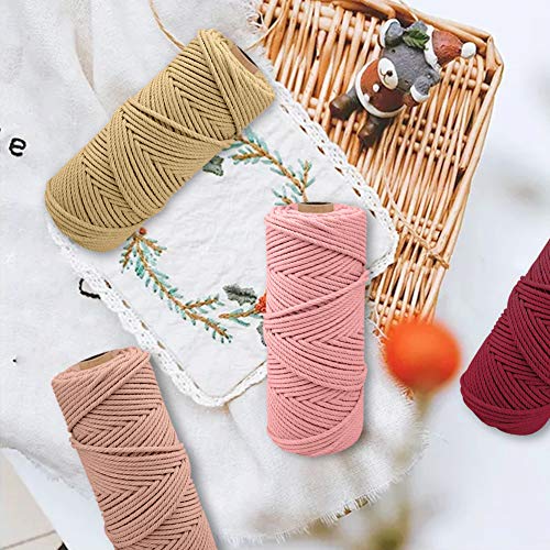 Cordón para manualidades y decoración de interiores, 4 cuerdas de macramé JeogYong de 2 mm x 100 m 4