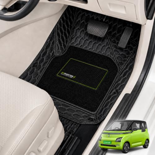 Image of EV MASTER 7D Car Floor Mats for MG Comet EV Hybrid (2026 Onwards) Complete Set | All Weather | Anti-Slip | Luxury Premium Car Mat | Full Coverage | Custom Fitted Car Foot Mats