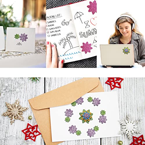 Jtnohx Glitter Foam Flower Stickers - Image 2