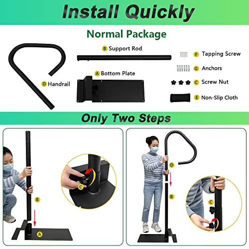 Aossa Hot Tub Handrail Slide Under Spa Hand Rail Side Grab Bar Hot Tub Hand Steps Railing Safety Accessories Gifts For Adults Outdoor Indoor Spa Hot Tub Railing To Get In And Out With Mount Base thumb #4