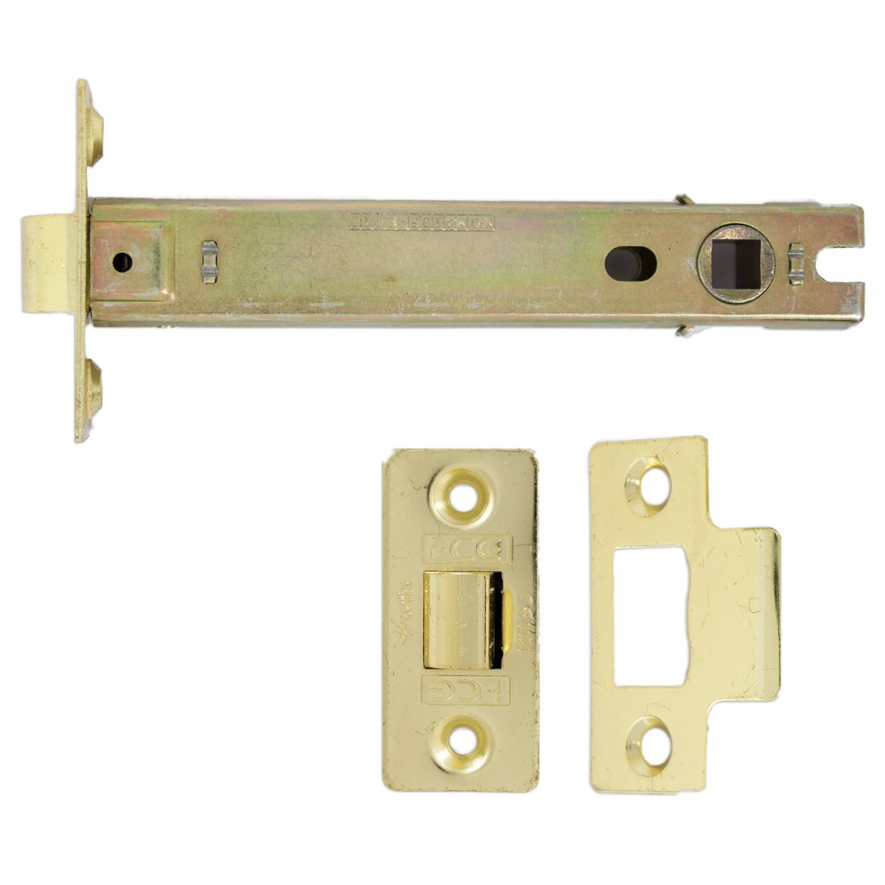 Electro Brass Fire Door Tubular Latch 127 mm Bolt-Through - CE Rated