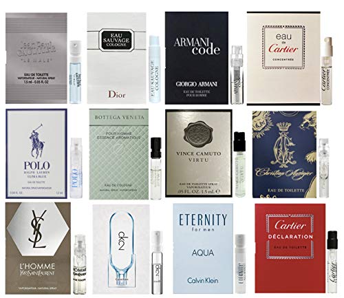 Men's Designer Fragrance Samples - 12ct Cologne Vials