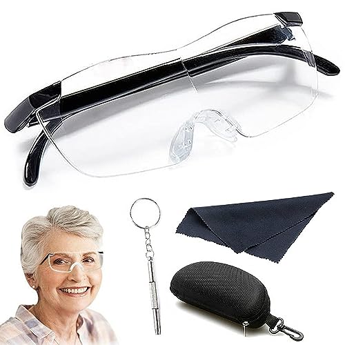 Bogoro Lupas de Gran Aumento, 300% Lentes de Aumento, Lupa para Lectura, Gafas Lupa, Lupa de Cabeza, Anti-luz Azul y Anti-Fatiga Gafas Lupa Gafas, para Leer, Reparaciones, Coser