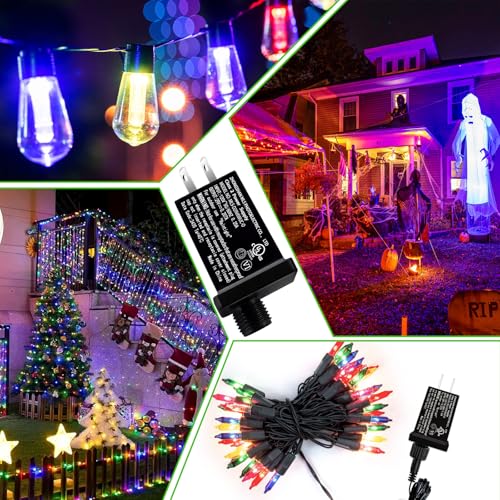 Image of 29V 6W Class 2 Power Supply LED Transformer Replacement IP44 Low Voltage Adapter for Christmas Tree String Light, Fairy Light, Net Light