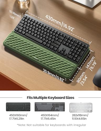 Image of Vaydeer Wrist Rest with Keyboard Stand, Computer Wrist Support Pad, Ergonomic Keyboard Riser Holder Lifter Tray with Wrist Pad, Soft Memory Foam Desk Cushion, Palm Hand Typing for Office Home School