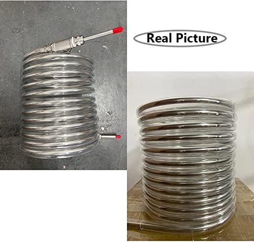 Bturyt Homebrew Counterflow Wort Chiller, Stainless Steel Heat Exchanger Hot Liquid Accelerated Cooler For Brewing Kettle Mash Tun #TOP5