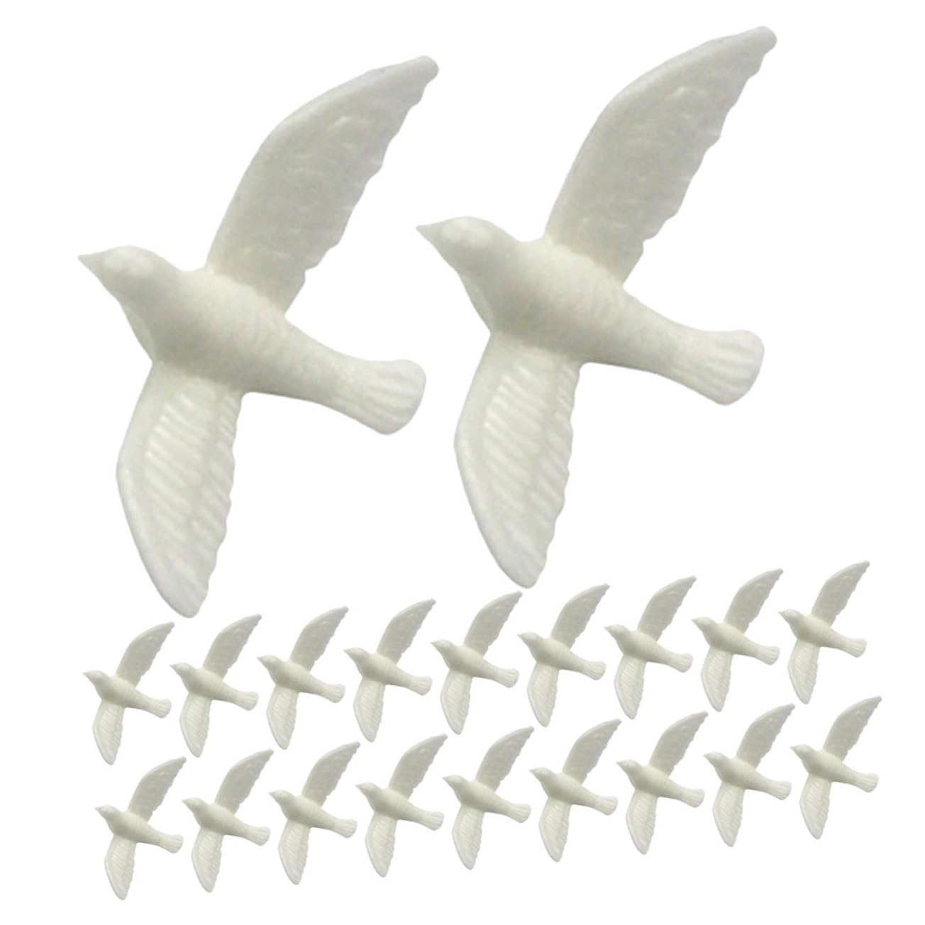 20pcs Miniature Pigeon Models for Doll Houses Detailed Mini Simulation Birds Ornaments Miniature Accessories for Photo Props and Decorative Scenes
