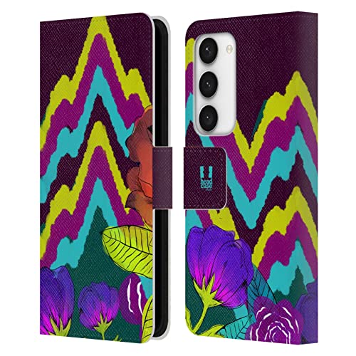 Étui portefeuille Galaxy S23 5G Head Case Designs Wave Floral