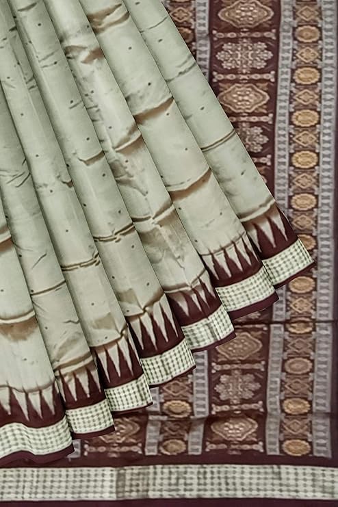 Image of Handmade Pure Bomkai Silk Saree Khandua Natural Silk Ikkat Saree For Women /Ethnic Wear /Traditonal Saree /Handloom Saree With Regular Fit Blouse Piece
