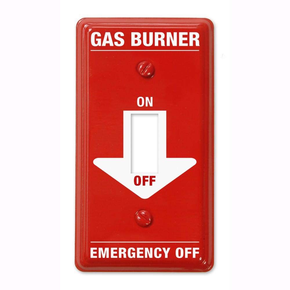 Red Emergency Gas Burner Plate