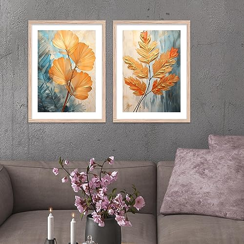 Image of kotart Paper Aesthetic Modern Art Wall Paintings With Frame For Living Room Bedroom Office Wall Decoration - Home Decor Frames Set of 2 (Art 2, 19x25 inch)