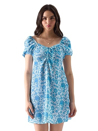 Image of The Souled Store Women's Cotton T-Shirt Knee-Length Dress