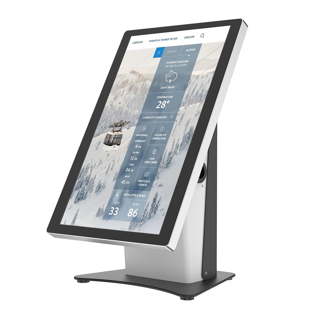 Kiosk VESA Display Stand All Metal for 15 6 inch Screen Monitor - BSC804BW