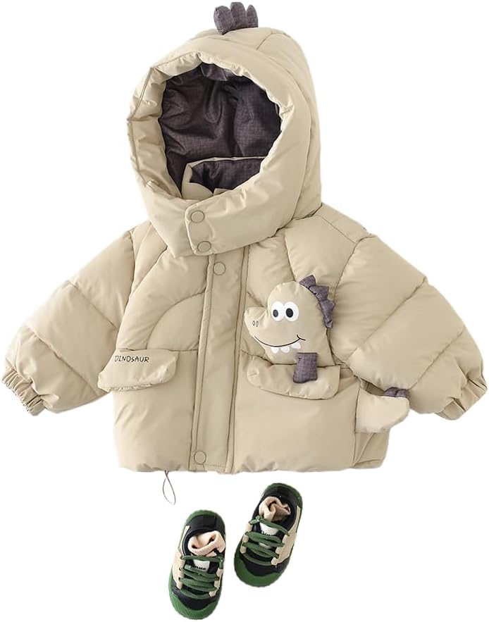 [YAYAMIYA] 子供 ダウンジャケット 70-110cm 小さな恐竜 キッズ ダウンコート 女の子ジャケット 男の子コート 保
