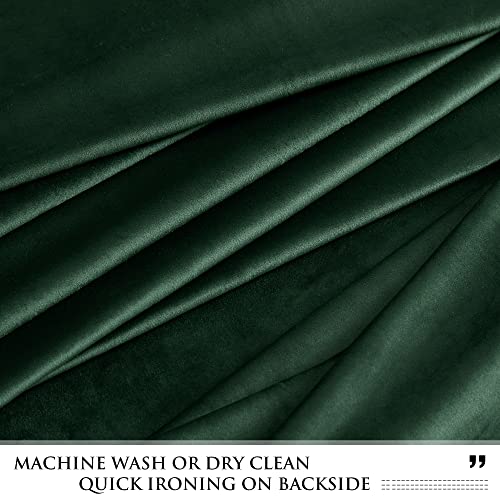 PONY DANCE Dark Green Velvet Curtains - Image 4