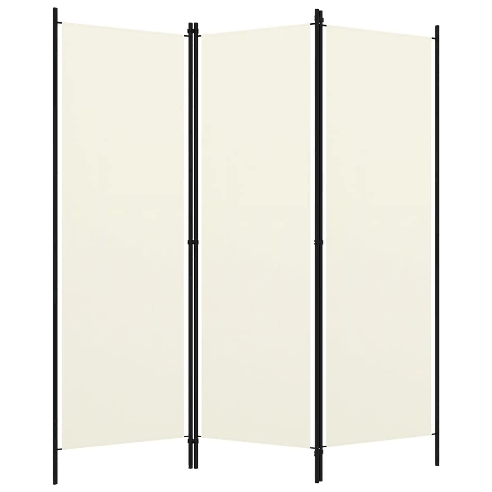 Homgoday Paravent à 3 panneaux Paravent pour extérieur, paravent intérieur, panneaux de séparation, séparation, cloison intérieure, paravent blanc, crème 150 x 180 cm A Decor Meubles