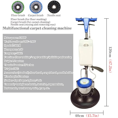 Elektrische dweil, Tapijtreinigers vloerreiniger met gemotoriseerde draaiende mopkoppen, Elektrische Tapijtreiniger voor houten vloeren Keramische tegels Marmeren vloer tapijt - Image 8