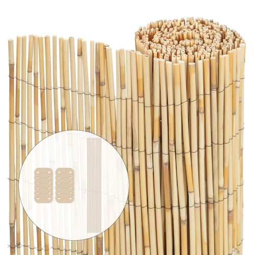 VOUNOT Schilfrohrmatte Verstärkt 140x300 cm, Schilfmatten Sichtschutz,...