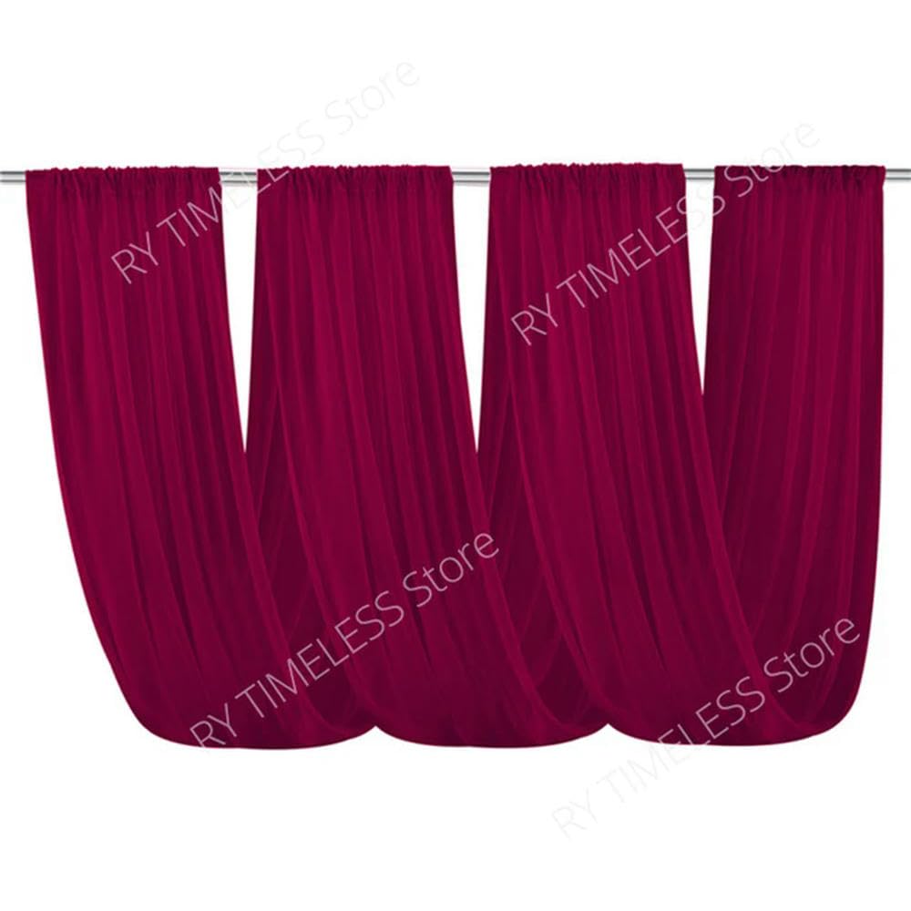 PLQWMR Wedding Ceiling Decor - Chiffon Tulle Draping Fabric for Ceremony and Reception, Sheer Ceiling Drapes for Elegant Party and Event Decoration