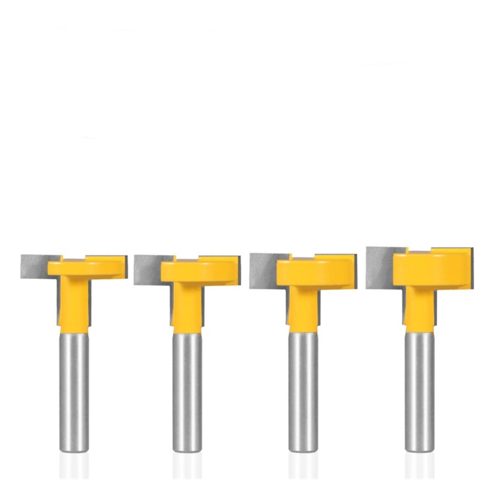 4 szt. T-rowek zestaw frezów do rowków, 8mm Shank 29MM ukośne frezy do rowków frez do drewna frez trzpieniowy do drewna