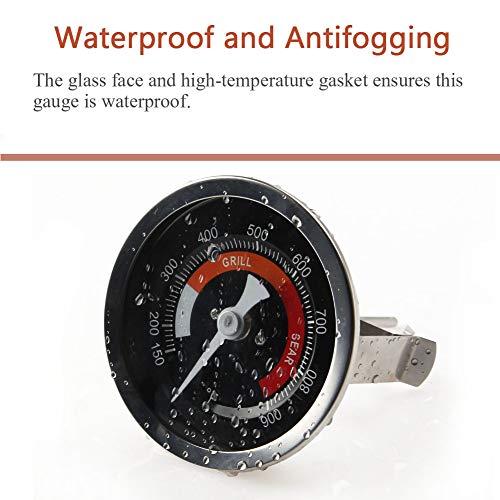 Grill Temperature Gauge for Big Green Egg 150-900°F Waterproof 3 1/4" Large Face Stainless Steel Cooking Thermometer for Barbecue Charcoal Grill Big Green Egg Thermometer Replacement Accessories Tool - Thumbnail 5