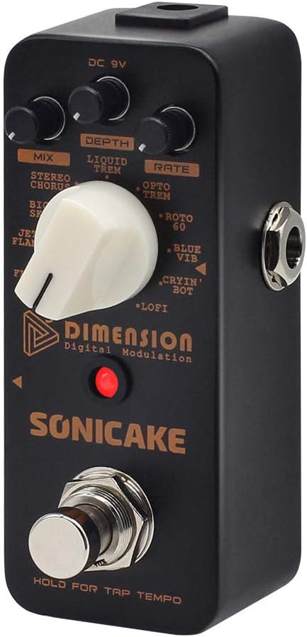 SONICAKE Modulation Guitar Effects Pedal 11 Mode of Phaser Flanger Chorus Tremolo Vibrato Autowah Sampling 5th Dimension Digital
