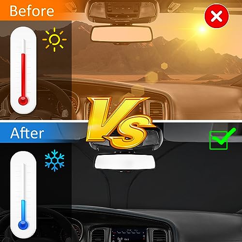 D-Lumina Front Windshield Sun Shade for 2011-2023 Dodge Charger, Foldable Front Window Sunshade Sunshade Sun Visor for UV Rays & Sun Heat Protection Interior Accessories