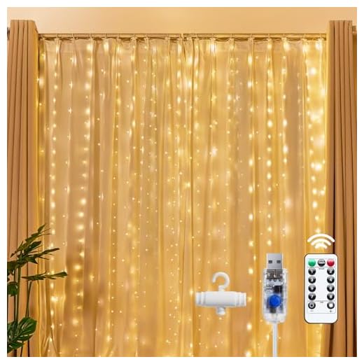 21+ Stunning Backyard Tent Wedding Ideas for Your Dream Celebration 2 Brightown 300 LED Fairy Curtain Lights, 9.8ft x 9.8ft Warm White Curtain String Lights, USB Plug in 8 Lighting Modes Christmas Decoration, Hanging Lights with Remote for Bedroom Indoor Weddings Dorm