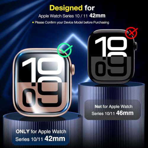 Image of LK 6 Pack for Apple Watch Series 11 / Series 10 Screen Protector 42mm - Anti-Scratch, Self-Healing Soft TPU Screen Protector for Apple Watch 42mm, Bubble Free, HD Transparent, Touch Sensitive