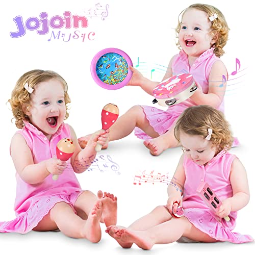 Jojoin Instrumentos Musicales Infantiles – 25PCS Juguetes Instrumentos Musicales bebe – Juguetes de Madera para Bebes – Educativo Instrumentos Musicales para niños – Cumpleaños para Niño de 3 4 5 Años