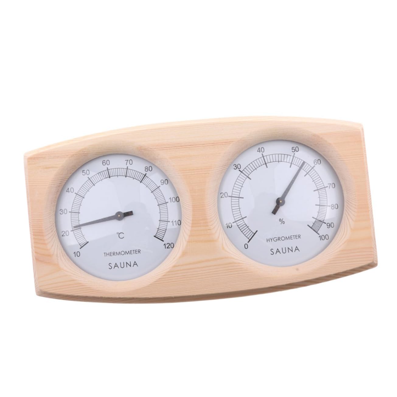 Hemobllo Termometro Igrometro in Legno Misuratore Temperatura e Umidità Display Separato Scala Leggibile Per Sauna Terrari