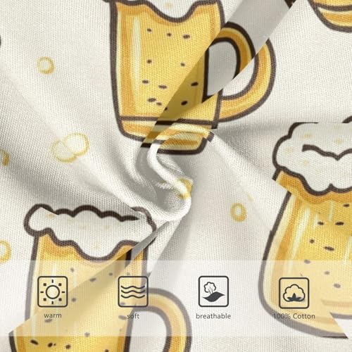 Wusikd Beer Mugs Boys' Underwear Cotton Yellow Boys Briefs Soft Toddler Underwear 2T3