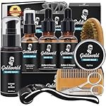 Beard Kit,Beard Grooming Kit w/Beard Wash/Shampoo,2 Packs Beard Oil,Beard Balm,Beard Wash,Brush,Comb,Scissor,Storage Bag,E-Book,Beard Care&Trimming Kit