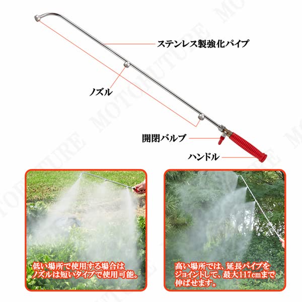 Amazon.co.jp: MOTOFUTURE エンジン式 噴霧器 大容量 25Lタンク 42.7cc