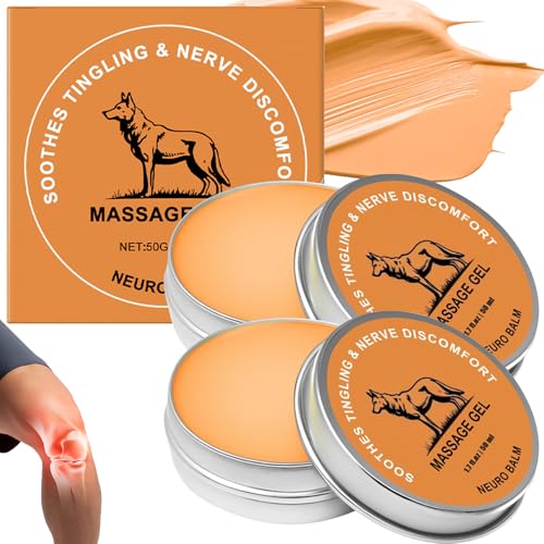 Therawolf Balsem, verzorgende crème voor gewrichten en spieren, verkoelende kruidenbalsem voor massage en dagelijkse verzorging, snel intrekkende bodycrème, Therawolf Relief Balm, 2 x 50 g