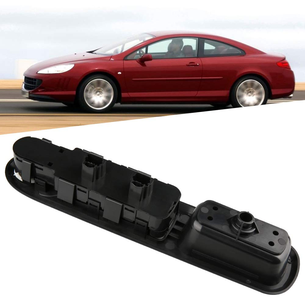 Elektrischer Fensterschalter Autofenster-Knopf, elektrischer Fensterheber-Steuerschalter 2004–2010/passend for Peugeot 407, Glasheber, Hauptschalter, Fensterheber-Bedienfeld, 6554.ER