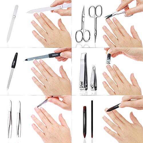 marQus Solingen Maniküre Set Solingen - 12 teiliges Maniküre Pediküre Set in Echt Leder Etui handlich und weich… – Bild 4