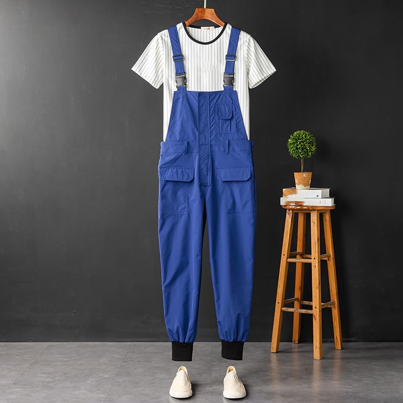 GUOYUXIAO Men's One-piece Pants Drawstring Pants Workwear Bib Pants