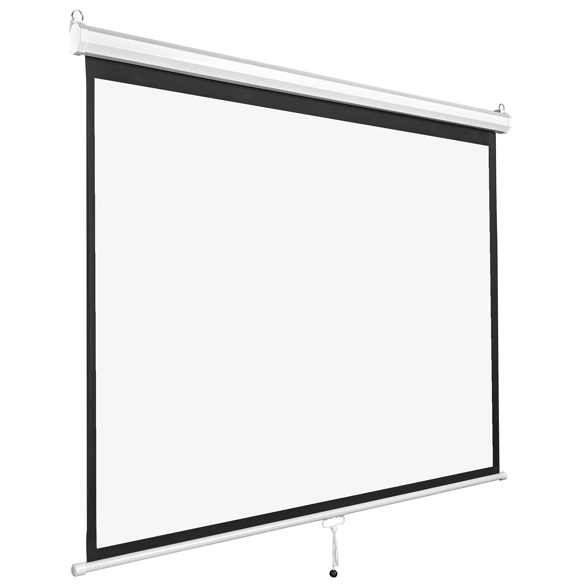 Instahibit 72" Diagonal 4:3 Manual Pull Down Projection Screen 57" x 43" Home Theater Projector Movi