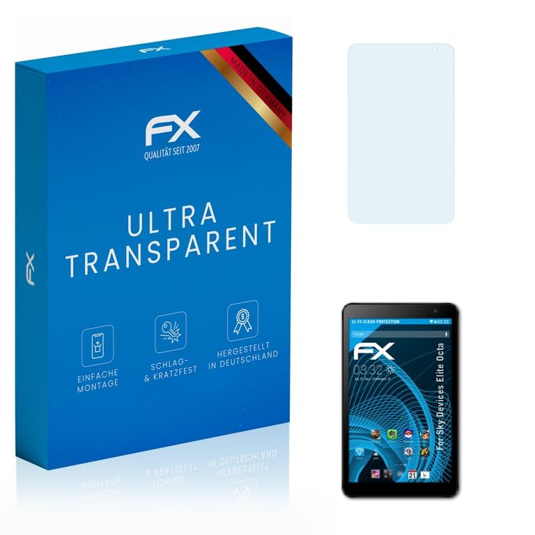 atFoliX Screen Protection Film compatible with Sky Devices Elite Octa Screen Protector, ultra-clear FX Protective Film (2X)