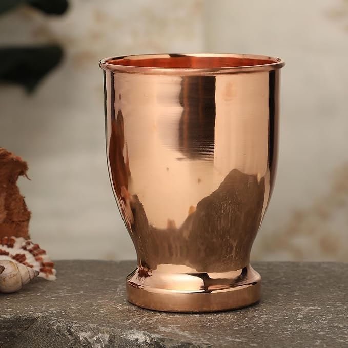 ANCIENTIMPEX Trinkglas aus reinem Kupfer, (modern, schlicht), lackiert, ungefüttert und unbeschichtet, 550 ml, ANC-CT-92