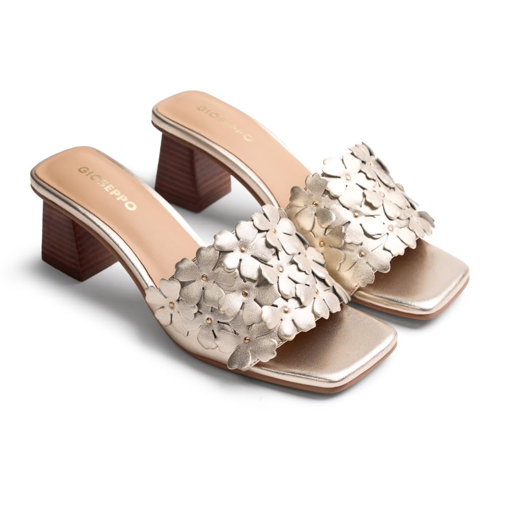 GIOSEPPO Women's Tangub Open Heel, Platinum Colour, 4.5 UK