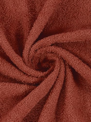 Image of Monte Carlo Essential 100% Cotton Bath Towel | 340 GSM Ultra Lightweight & Quick Dry | Soft Absorbent Large Towel 75x150 cm | Skin Friendly Daily Use Bathroom Towel for Men & Women (Soho) | Rust